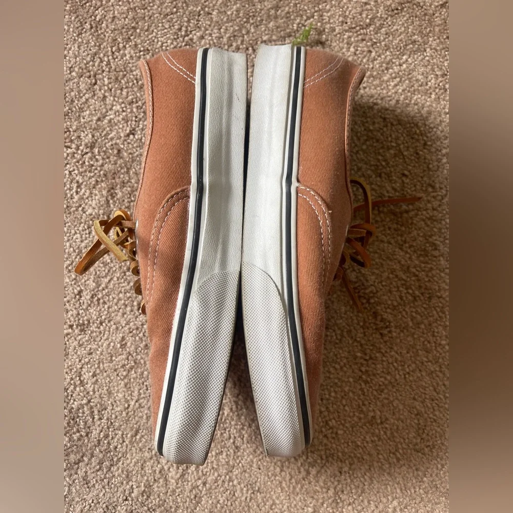 Vans Brown Canvas Lace-Up Sneakers